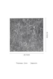 Living and Home 24Pcs Square Self Adhesive Stone Effect Floor Tiles in Dark Grey - thumbnail 2