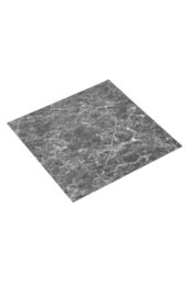 Living and Home 24Pcs Square Self Adhesive Stone Effect Floor Tiles in Dark Grey - thumbnail 1