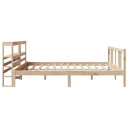 Berkfield Home Beautiful Bed Frame with Headboard without Mattress 200x200 cm in Light Tan - thumbnail 5