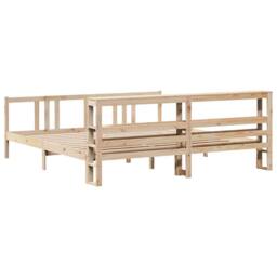 Berkfield Home Beautiful Bed Frame with Headboard without Mattress 200x200 cm in Light Tan - thumbnail 6