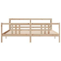 Berkfield Home Beautiful Bed Frame with Headboard without Mattress 200x200 cm in Light Tan - thumbnail 4