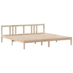 Berkfield Home Beautiful Bed Frame with Headboard without Mattress 200x200 cm in Light Tan - thumbnail 7