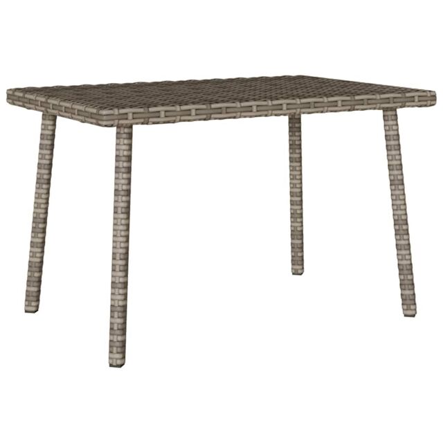 Berkfield Home Garden Coffee Table Rectangular Grey 60x40x37 cm Poly Rattan - Size: 60 x 40 x 37 cm - image 1