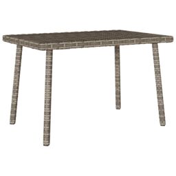 Berkfield Home Garden Coffee Table Rectangular Grey 60x40x37 cm Poly Rattan - Size: 60 x 40 x 37 cm - thumbnail 1