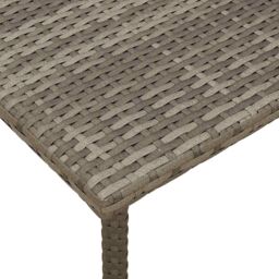 Berkfield Home Garden Coffee Table Rectangular Grey 60x40x37 cm Poly Rattan - Size: 60 x 40 x 37 cm - thumbnail 7