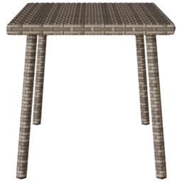 Berkfield Home Garden Coffee Table Rectangular Grey 60x40x37 cm Poly Rattan - Size: 60 x 40 x 37 cm - thumbnail 5
