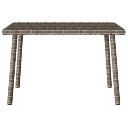 Berkfield Home Garden Coffee Table Rectangular Grey 60x40x37 cm Poly Rattan - Size: 60 x 40 x 37 cm - thumbnail 4