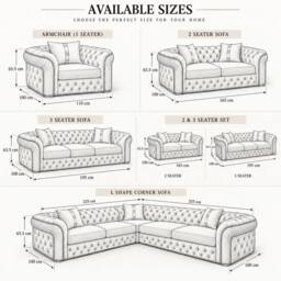 Stratus Interiors Ambassador Sofa Chesterfield Toronto Silver Trim Plush Velvet in Blue - Size: 2 Seater - thumbnail 5