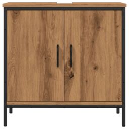Berkfield Home Sink Cabinet Artisan Oak 60x30x60 cm Engineered Wood in Brown - Size: 60 x 30 x 60 cm - thumbnail 4