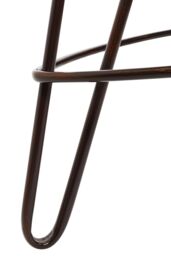 Orsina Industrial Style Red Metal Bar Table, Stable Constructed Kitchen Bar Table, Robust Breakfast Bar Table in Cream - thumbnail 4
