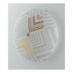 Netlighting SEVENTY 2 Light Patterned Glass Flush Ceiling Light White 30cm - thumbnail 3