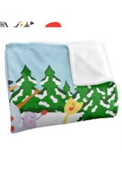 Blues Clues Blue Snowman Winter Landscape Silky Touch Super Soft Throw Blanket 152 X 127 cm in White - thumbnail 3