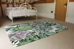 Benjamin Tate Design Watercolour Botanical Leaves Rug in Natural - Size: Large - thumbnail 3