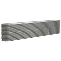 Berkfield Home Garden Raised Bed Powder-coated Steel 332x40x68 cm Grey - Size: 332 x 40 x 68 cm - thumbnail 3