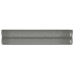 Berkfield Home Garden Raised Bed Powder-coated Steel 332x40x68 cm Grey - Size: 332 x 40 x 68 cm - thumbnail 1