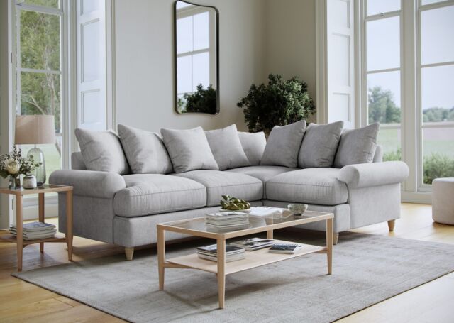 The Great Sofa Company Beatrice 2 Corner 1 Faro Ashen in Grey