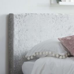 Birlea Bed Frame & Mattress Silver Velvet Fabric Sleepsoul Paris in Grey - Size: Single - thumbnail 3