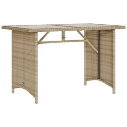 Berkfield Home 2 Piece Garden Dining Set with Cushions Beige Poly Rattan - thumbnail 5