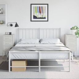 Berkfield Home Bedside Cabinets 2 pcs White 36x39x78 cm Steel - Size: 36 x 39 x 78 cm - thumbnail 1