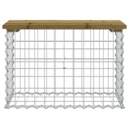 Berkfield Home Garden Bench Gabion Design 63x31.5x42 cm Impregnated Wood Pine in Brown - thumbnail 3
