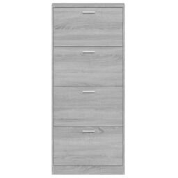 Berkfield Home Shoe Cabinet Grey Sonoma 59x17x150 cm Engineered Wood - Size: 59 x 17 x 150 cm - thumbnail 6