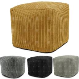EONLION Mustard Beanbag Ottoman Footstools - Size: 100 cm - thumbnail 4