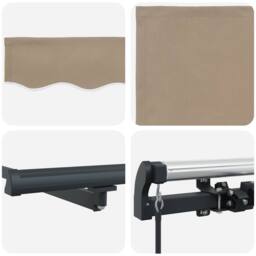 Berkfield Home Manual Retractable Awning Beige 350x250 cm - thumbnail 8