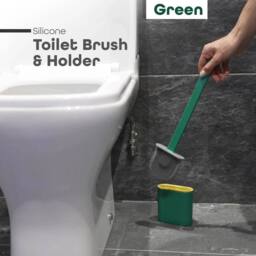 KORVIXA Green Toilet Brush Cleaning Holder Base Set - thumbnail 3