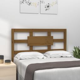 Berkfield Home Bed Headboard Honey Brown 80.5x4x100 cm Solid Wood Pine - thumbnail 1