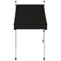 Berkfield Home Manual Retractable Awning 100 cm Anthracite in Black - thumbnail 2