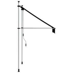 Berkfield Home Manual Retractable Awning 100 cm Anthracite in Black - thumbnail 3