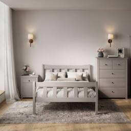 Lemon Pavilion Furniture Havana 3+2 Chest of Drawers - Pine/Metal - L39xW90xH120 cm in Grey - thumbnail 5