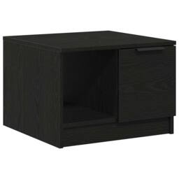 Berkfield Home Modern Coffee Table Black Oak 50x50x36 cm Engineered Wood - Size: 50 x 50 x 36 cm - thumbnail 3