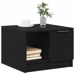 Berkfield Home Modern Coffee Table Black Oak 50x50x36 cm Engineered Wood - Size: 50 x 50 x 36 cm