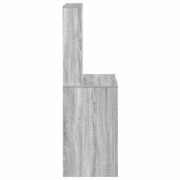 Berkfield Home Desk with Shelves Grey Sonoma 100x45x140 cm Engineered Wood - Size: 100 x 45 x 140 cm - thumbnail 5