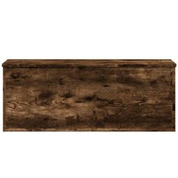Berkfield Home Storage Box Smoked Oak 90x35x35 cm Engineered Wood in Brown - Size: 90 x 35 x 35 cm - thumbnail 4
