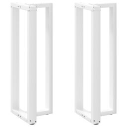 Berkfield Home Bar Table Legs T-Shaped¬†2 pcs White 50x35x(110-111) cm Steel - thumbnail 1