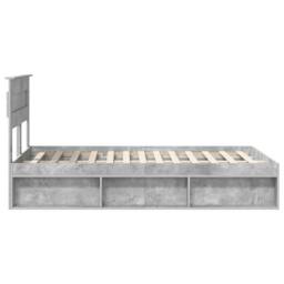 Berkfield Home Bed Frame with Headboard Concerte 120 x 190 cm Solid Pine Wood in Grey - thumbnail 8