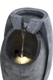 Garden Sanctuary Water Fountain Solar-Powered Garden Rockery Decor in Natural - thumbnail 5