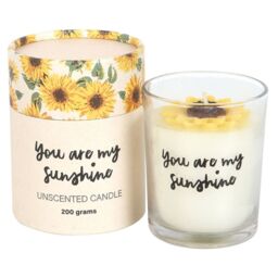 Something Different You Are My Sunshine Sunflower Candle in White - thumbnail 2