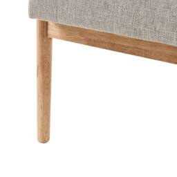Wyld and Coco Retro 2-Seater Sofa Grey and Light Brown Polyester with Wooden Frame - thumbnail 8