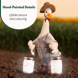 Marco Paul Solar Light Duck with Lanterns Garden Ornament - thumbnail 6