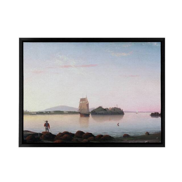 "Artery8 Lane Owls Head Penobscot Bay Maine Framed Canvas Wall Art Print - Size: W12"" x H16""" - image 1