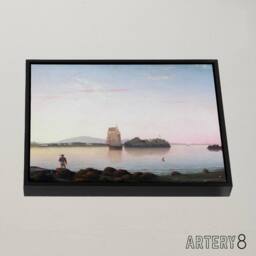 "Artery8 Lane Owls Head Penobscot Bay Maine Framed Canvas Wall Art Print - Size: W12"" x H16""" - thumbnail 2
