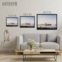 "Artery8 Lane Owls Head Penobscot Bay Maine Framed Canvas Wall Art Print - Size: W12"" x H16""" - thumbnail 4