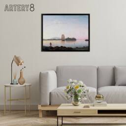 "Artery8 Lane Owls Head Penobscot Bay Maine Framed Canvas Wall Art Print - Size: W12"" x H16""" - thumbnail 3