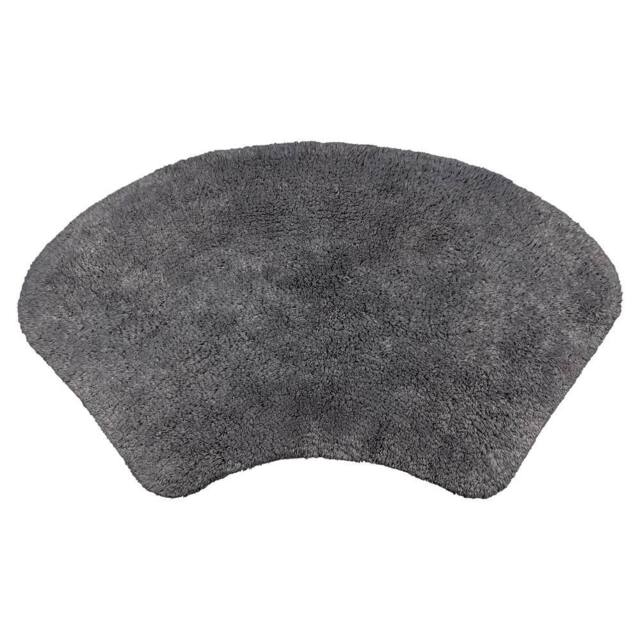Allure Bath Fashions Curved Shower Mat 100% Cotton in Charcoal - image 1
