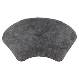 Allure Bath Fashions Curved Shower Mat 100% Cotton in Charcoal