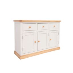 Cabinet Bits Trevi Off-White 3 Drawer 3 Door Sideboard Wood Knob - thumbnail 2