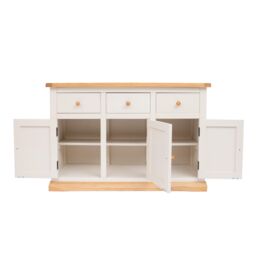 Cabinet Bits Trevi Off-White 3 Drawer 3 Door Sideboard Wood Knob - thumbnail 4